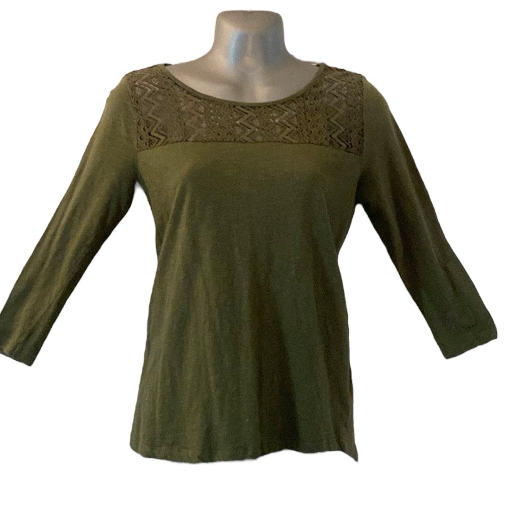 Cozy cotton army green top
